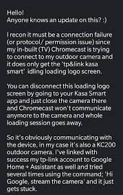 I have had three (soon to be four) foscam ip cameras set up with a synology surveilla. Kc 200 Outdoor Camera Does Not Display On Google Chromecast Tp Link Community