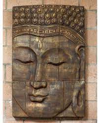 Buddha Wall Panel Large Buddha Panel Buddha Wall Decor Buddha Wall Decor Wall Carvings Buddha Face