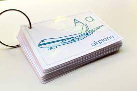 just printed our free copy alphabet flashcards for kids with pictures