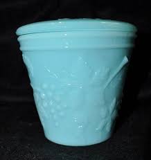 Vallerysthal Milk Glass Blue Covered Candy Dish Ebay Milk Glass Fenton Milk Glass Glass