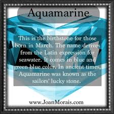Aquamarine March Birth Stone Birthstones March Pisces