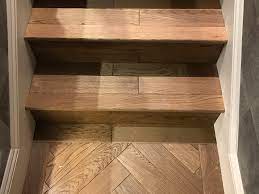 Design of chevron or herringbone stairs. Stairs Rooms Portfolio Hardwood Floors The Flooring Group