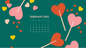 Get february 2021 desktop calendar hd wallpaper and set as a screensaver on your computer and laptop to look more attractive and beautiful. February 2020 Valentines Candy Calendar Wallpaper Sarah Hearts