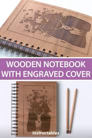 Wooden Notebook With Engraved Cover Wooden Notebooks Notebook Wooden