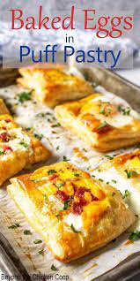 Puff Pastry Baked Eggs Recipe Breakfast Puff Pastry Egg Dishes Breakfast Brunch Egg Dishes