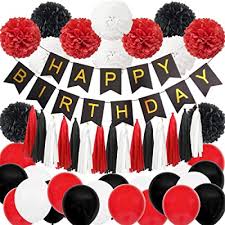 , followed by 171 people on pinterest. Buy Inby 49pcs Mickey Minnie Mouse Black Red White Happy Birthday Baby Shower Party Decoration Supplies Kit Happy Birthday Banner Tissue Paper Pom Pom Tassel Garland Latex Balloon Red Online In