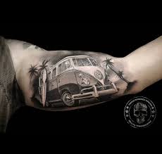 So we found a bunch of really cool tattoo ideas for anyone who is obsessed with spending days in, on, or around the water. Vw Camper Inner Bicep Tattoo Bicep Tattoo Inner Bicep Tattoo Vw Tattoo