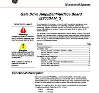 GE MARK VI GATE DRIVE AMPLIFIER BOARD 250A