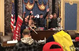 Jacob chansley, better known as the qanon shaman, said he stopped somebody from stealing muffins from the senate during the capitol riot. New Capitol Riot Video Shows Mayhem As Mob Ransacks Senate Prays For Victory The Times Of Israel