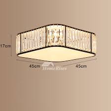 Replacing a room's chandelier or ceiling fixture with a ceiling fan that includes its own light fixture is an easy diy project for anyone comfortable with basic if the room has no existing fixture, this project is more difficult and entails cutting through the ceiling and installing new wiring and a switch. Square Ceiling Light Fixture Flush Mount Crystal Contemporary Drop Install Bedroom New Led Kitchen