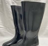 Tingley Tall Rubber Rainboots Non-Slip Sole Black Waterproof Women's Size 8