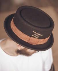 Personalized Gift Brown Felt Porkpie Hat Man With Custom Name Etsy In 2021 Hats For Men Pork Pie Hat Porkpie Hat Men