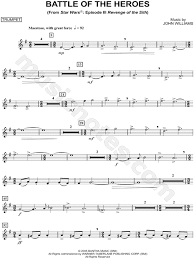 Battle Of The Heroes Trumpet From Star Wars Episode Iii Revenge Of The Sith Sheet Music Trumpet Solo In E Minor Download Print Sku Mn0103816