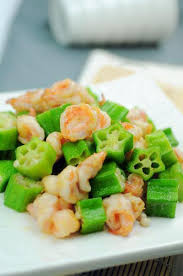Shrimp And Okra Stir Fry Taiwanese Food Recipe In Chinese Sweet Food Taiwanese Food Food Recipes