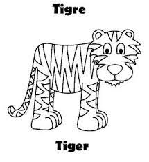 Imagenes Para Dibujar En Ingles Y Espanol Animales De La Selva Para Dibujar Ingles Espanol Tigre Para Dibujar Dibujo Tigre Tigre Para Colorear