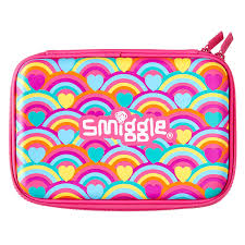 Smiggle Rainbows And Hearts Pencil Case Hardtop Cute Pencil Case Novelty Pen Rainbow Bag