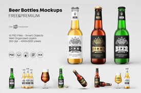 Free beer bottle psd label mockup. Beer Bottle Mockup Set Premium Version Free Psd Templates