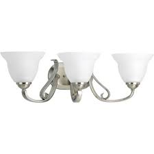 Progress Lighting P2883 09 Torino Casual Traditional Bath And Vanity Fixture 3 Incandescent Lamp 120 Vac Brushed Nickel Housing State Electric