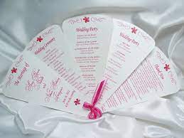 Fan Wedding Invitation Each Section Of The Fan A Different Flag Wedding Program Fans Unique Wedding Invitations Wedding Invitation Samples