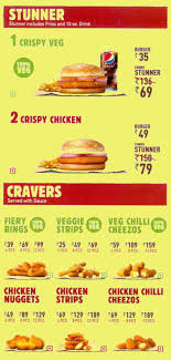 In our menu, we have a wide variety; Burger King Menu Menu For Burger King Mg Road Gurgaon Delhi Ncr