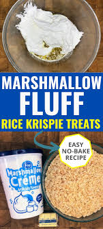 Marshmallow Fluff Rice Krispie Treats How To Make Rice Crispy Treats Recipe Rice Krispies Krispie Treats Marshmallow Fluff