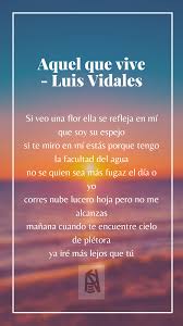 Fragmento del poema "Aquel que vive"...