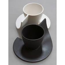 Tasse A Cafe C Quoi Noire Ou Blanche Ceramique Faite A La Main Design En Ceramique Ceramique Cafe