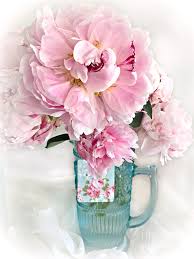 Check spelling or type a new query. Shabby Chic Cottage Pink Peonies Peony Flower Print Romantic Cottage Pink Aqua Peonies In Vase Photograph By Kathy Fornal