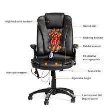 Amazon Com Mecor Heated Office Massage Chair High Back Pu Leather Computer Chair W 360 Degree Adjustable Heig Office Massage Chair Office Chair Computer Chair