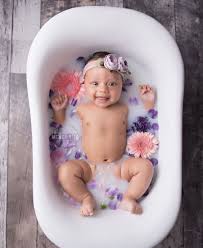 Wet the washcloth, wring out excess water and wipe your baby's face. Pin By Bron Baatjes On Kids Baby Milk Bath Baby Photoshoot Girl Spring Baby Pictures