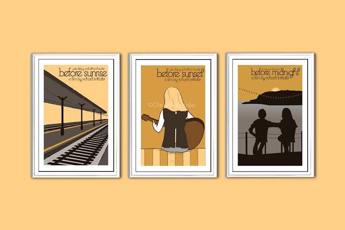 Poster set of 3 Before Sunrise trilogy in various sizes movie prints