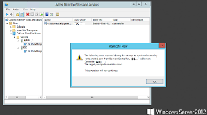Dc And Adc Replication Sync Do Not Work