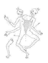 Monozygotik Weird Art Print Human Anatomy Minimal Line Drawing Figure Intestines Unique Siamese Kings Weird Drawings Biology Art Unusual Art