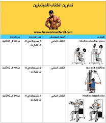 تمارين الكتف للمبتدئين workout for beginners shoulder workout workout