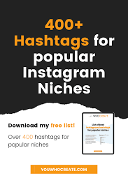 Download My Free List Of Best Hashtags For 14 Popular Instagram Niches Instagramtips How To Use Hashtags Best Instagram Hashtags List Of Hashtags