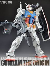 Mg 1 100 Rx 78 2 Gundam The Origin Customized Build Modeled By Kingyassu Gundam Custom Gundam Gundam Model