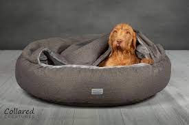 grey deluxe comfort cocoon dog bed dog cave luxury dog dog bed
