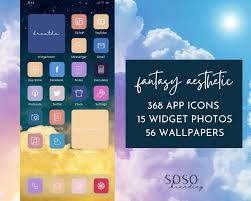 Fantasy Aesthetic 368 Iphone Ipad Ios 14 App Icons Ios14 Widget Photos Widgetsmith Shortcuts Ios 14 Widget Home Screen App Icon Pack In 2020 Ipad Ios App Icon Homescreen