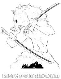 The popularity of anime is not just restricted to japan. Inosuke Hashibira Demon Slayeer Coloring Pages For Kids Coloring Pages For Kids Coloring Pages Anime Angel Girl