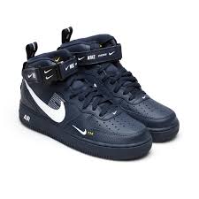 Nike Air Force 1 Mid 07 Black And White Pin On Sneakers