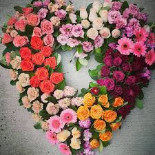 Bright floral display of assorted seasonal flowers in pinks Funeral Flower Shop Home Facebook