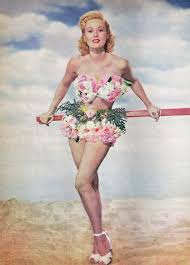 Remarkably Retro Virginia Mayo Models A Bathing Suit For The Virginia Mayo Female Movie Stars Famous Dancers