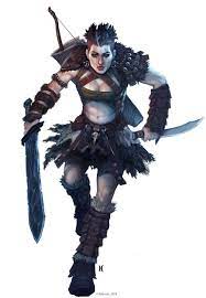 Kelid Female Pathfinder Character Art Barbarian Fantasy Characters Pathfinder Character