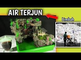 Cara membuat kerajinan dari bambu yang mudah. Cara Membuat Air Terjun Mini Untuk Hiasan Meja Youtube Diy Waterfall Diorama Diy Waterfall Garden Ideas