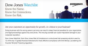 The dow jones branded indices are proprietary to and are calculated, distributed and marketed by dji opco, a subsidiary of s&p dow jones indices llc and have been licensed for use to s. Dow Jones Watchlist Of 2 4 Million High Risk Individuals Has Leaked Techcrunch