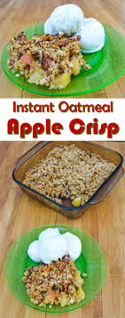 Instant Oatmeal Apple Crisp Apple Crisp With Oatmeal Instant Oatmeal Recipes Apple Crisp Recipe Healthy