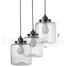 Modern Contemporary 3 Light Glass Black Stainless Steel Pendant Light With Glass Shade Lightingo Breakfast bar and kitchen island pendant light with angled round glass.