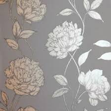 Bedroom wallpaper helps you create the bedroom of your dreams. Pretty Metallic Floral Wallpaper 688001 Arthouse Charcoal Bedroom 5050192688017 Ebay