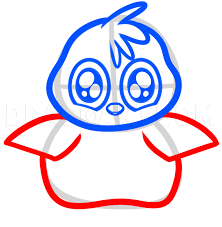 Draw the back of the penguin by bringing a smooth curved line down to a point for the tail. How To Draw A Baby Penguin Step By Step Drawing Guide By Dawn Dragoart Com