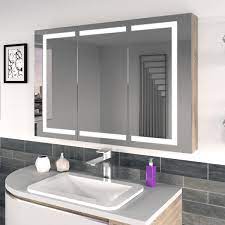 Die doppelseitig verspiegelten schranktüren werden von hinten mithilfe sparsamer neutralweißer, kaltweißer oder warmweißer led illuminiert. Badezimmer Spiegelschrank Mit Led Rameo Badspiegel Shop